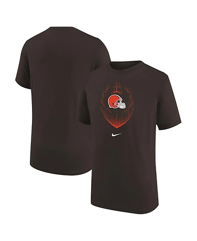 Nike Big Boys and Girls Brown Cleveland Browns Legend Icon T-Shirt