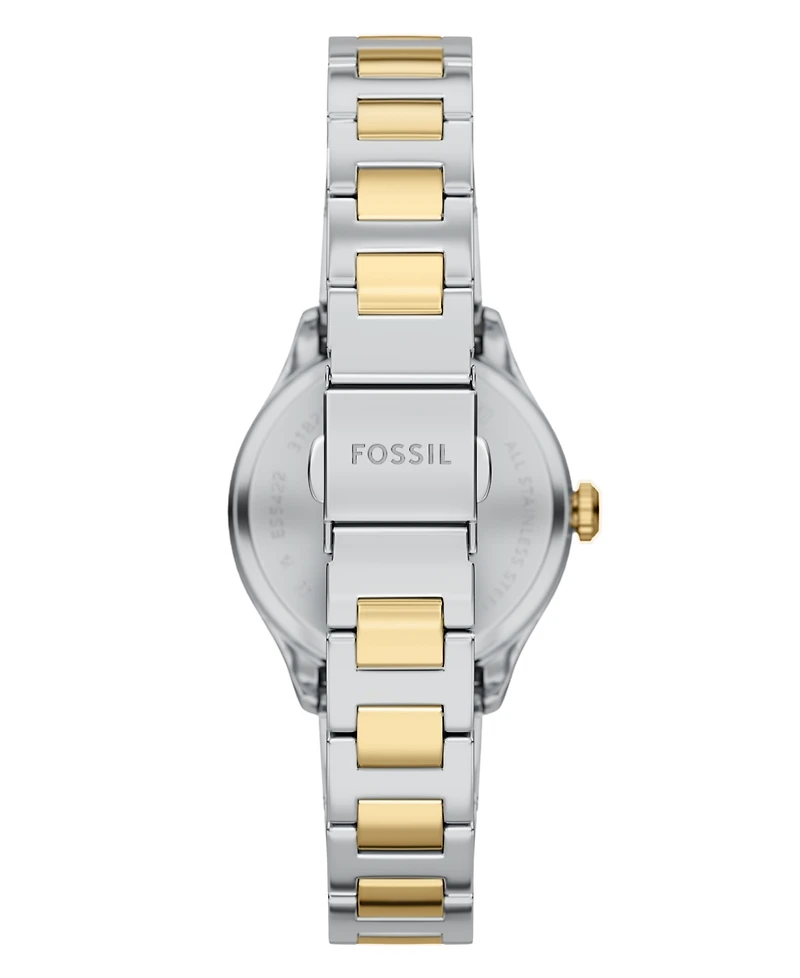 Fossil Women's Gilmore Three-Hand Two-Tone Stainless Steel Watch, 28mm