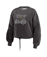 Wear by Erin Andrews Women's 2-Piece Black Vegas Golden Knights Washed Fleece Sweatshirt and Shorts Lounge Set