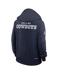 Nike Women's Navy Dallas Cowboys Sideline Initial Home Performance Pullover Hoodie