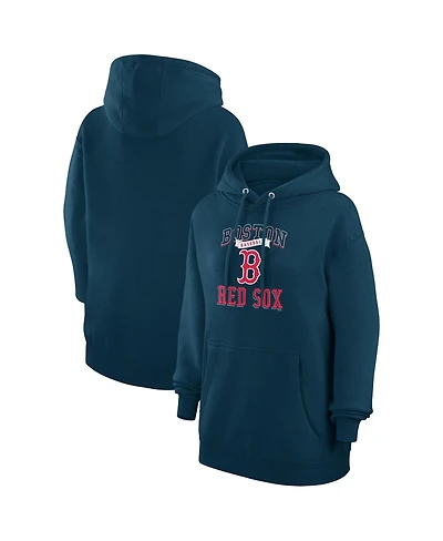 G-iii 4Her by Carl Banks Women's Navy Boston Red Sox Team Logo Graphic Fleece Pullover Hoodie