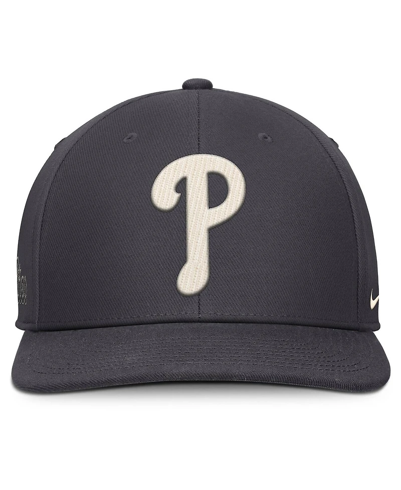 Nike Men's Anthracite Philadelphia Phillies Statement Pro Snapback Hat