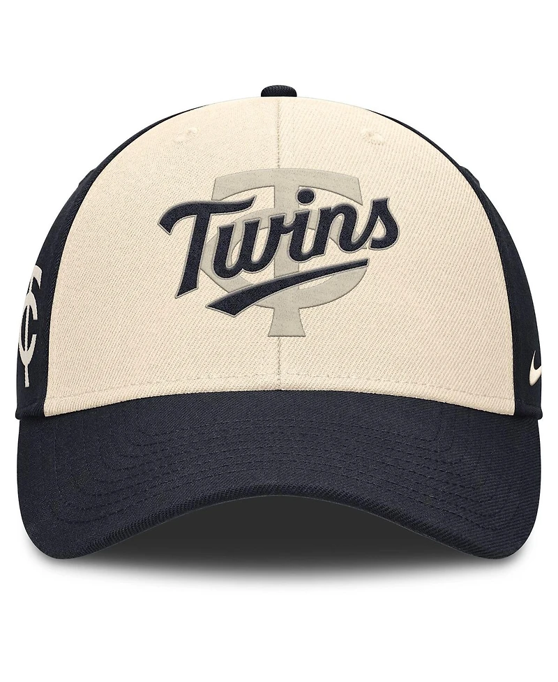 Nike Men's Navy/Natural Minnesota Twins Statement Club Performance Adjustable Hat