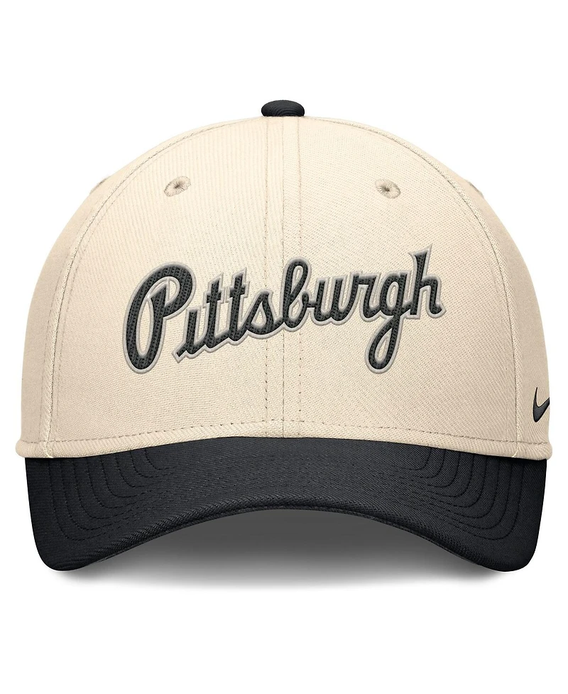 Nike Men's Natural/Black Pittsburgh Pirates Statement Rise Performance Flex Hat