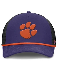 Nike Men's Purple Clemson Tigers Rise Primetime Trucker Adjustable Hat