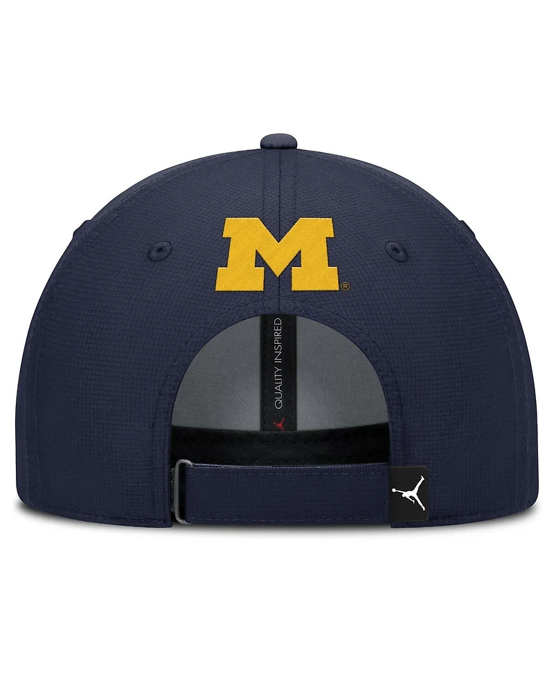 Jordan Men's Navy Michigan Wolverines Club Prep Performance Adjustable Hat