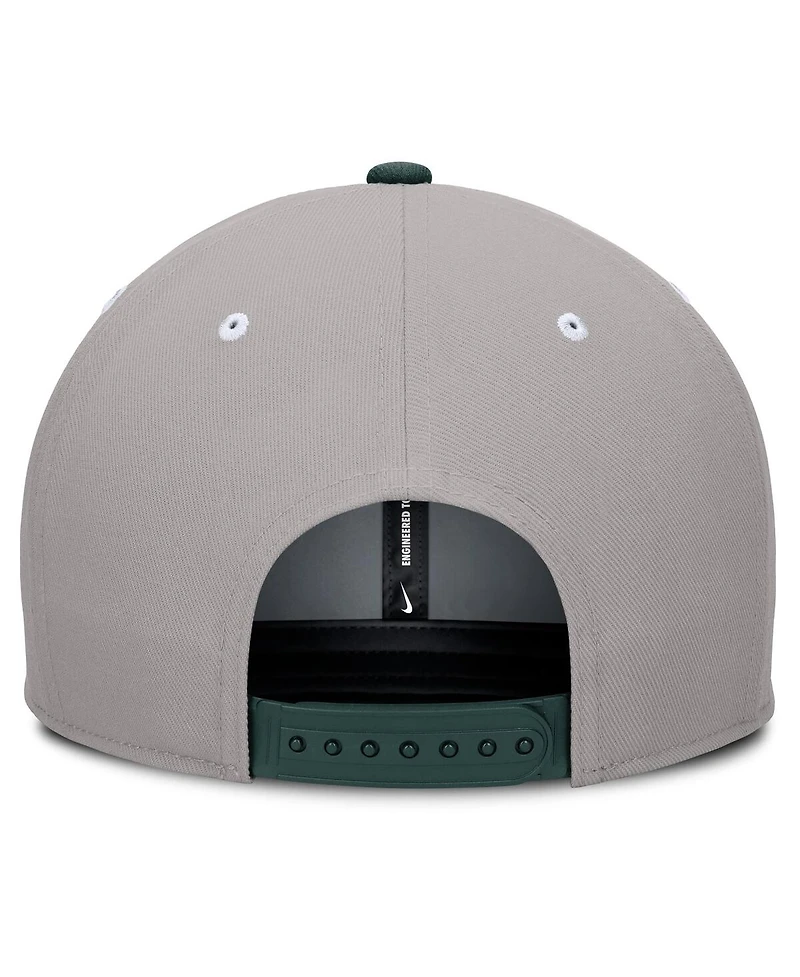 Nike Men's Green/Gray Michigan State Spartans Prep Pro Performance Snapback Hat