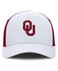 Jordan Men's White/Crimson Oklahoma Sooners 2025 Sideline Rise Local Performance Flex Hat