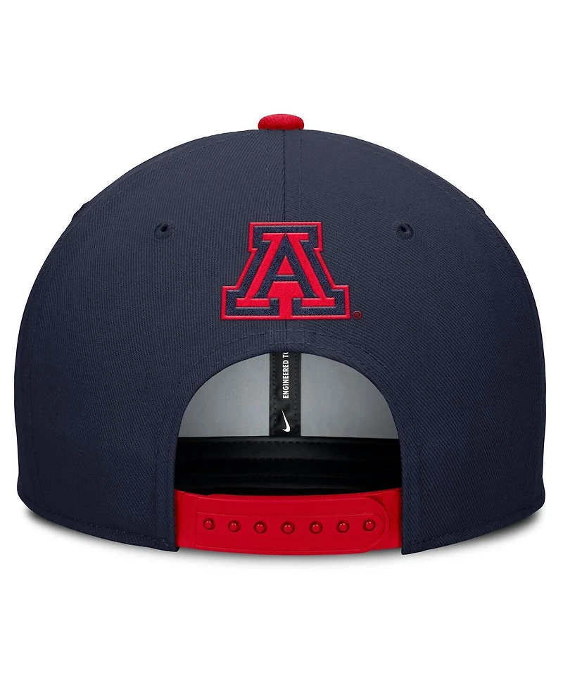 Nike Men's Navy/Red Arizona Wildcats 2025 Sideline Campus Pro Local Snapback Hat
