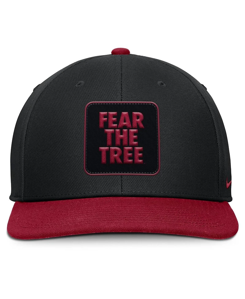 Nike Men's Black/Cardinal Stanford Cardinal 2025 Sideline Campus Pro Local Snapback Hat