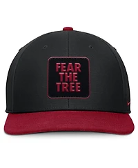 Nike Men's Black/Cardinal Stanford Cardinal 2025 Sideline Campus Pro Local Snapback Hat