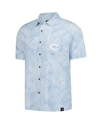 Margaritaville Men's Blue Cincinnati Reds Linen Party Button-Up Shirt