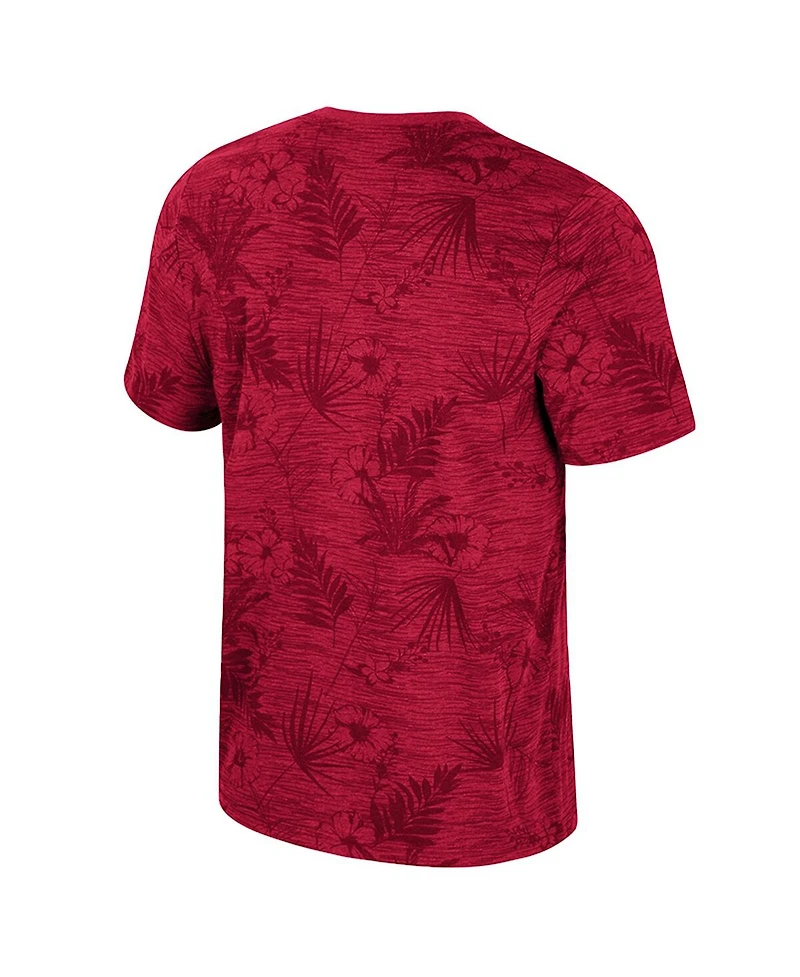 Colosseum Men's Crimson Alabama Tide Floral Printed T-Shirt