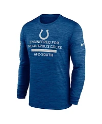 Nike Men's Royal Indianapolis Colts Sideline Velocity Performance Long Sleeve T-Shirt