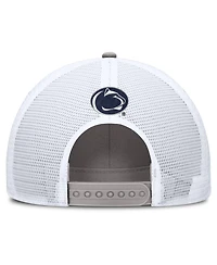 Nike Men's Gray/White Penn State Nittany Lions 2025 On-Field Rise Patch Trucker Adjustable Hat