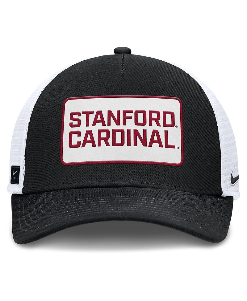 Nike Men's Cardinal/White Stanford Cardinal 2025 On-Field Rise Patch Trucker Adjustable Hat