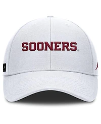 Jordan Men's White Oklahoma Sooners 2025 On-Field Rise Performance Adjustable Hat