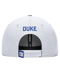 Nike Men's White Duke Blue Devils 2025 On-Field Rise Performance Adjustable Hat