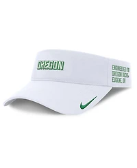 Nike Men's White Oregon Ducks 2025 On-Field Gameday Performance Ace Adjustable Visor Hat