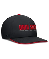 Nike Men's Black Ohio State Buckeyes 2025 On-Field Pro Performance Adjustable Hat