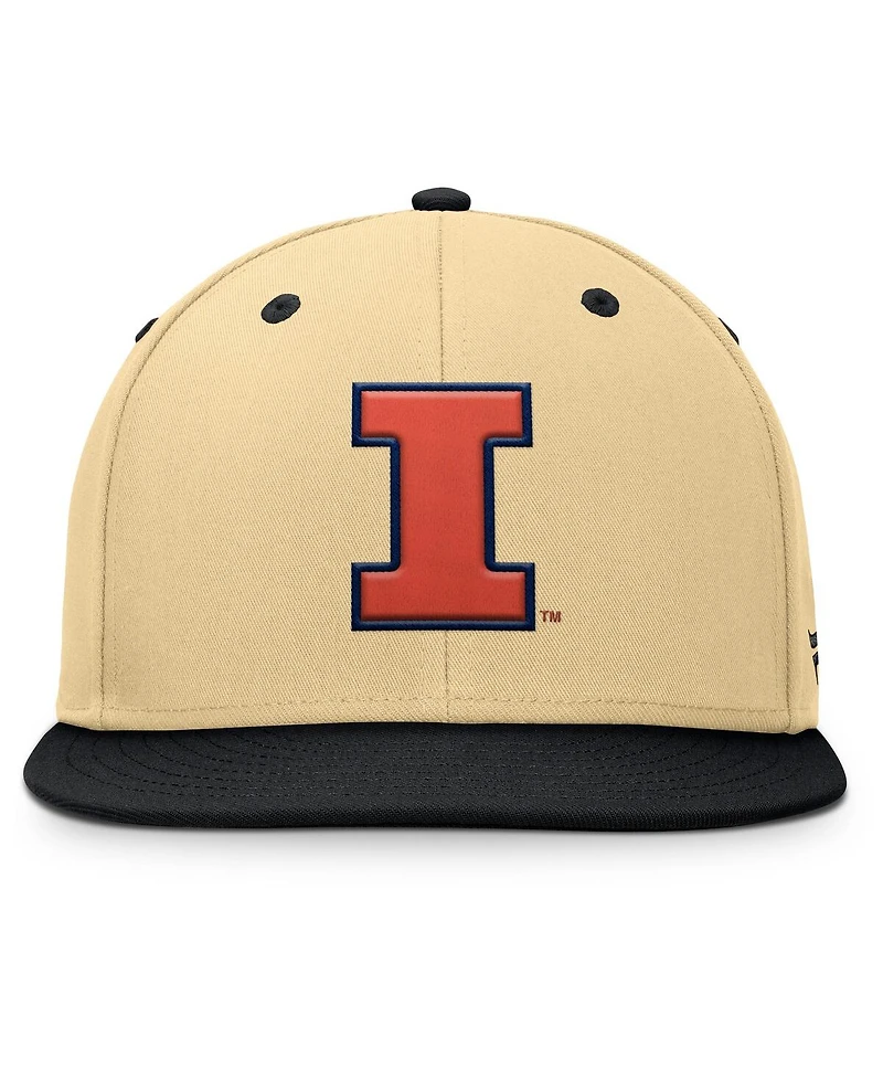 Fanatics Men's Gold/Black Illinois Fighting Illini Balance Fitted Hat