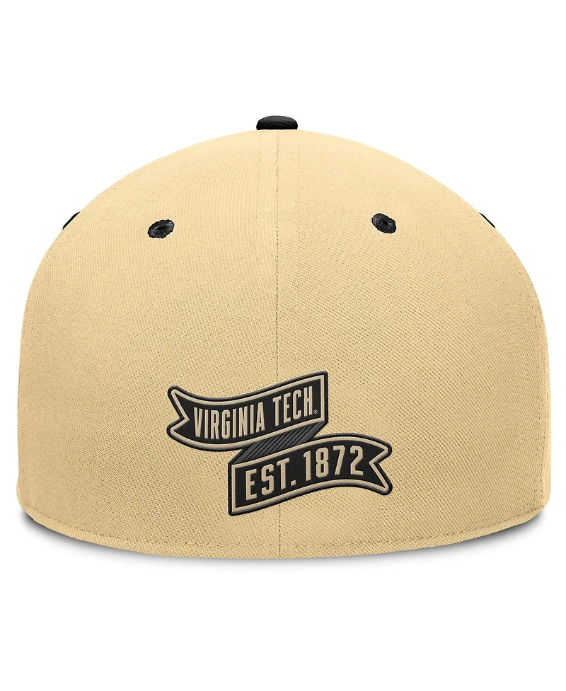Fanatics Men's Gold/Black Virginia Tech Hokies Balance Fitted Hat