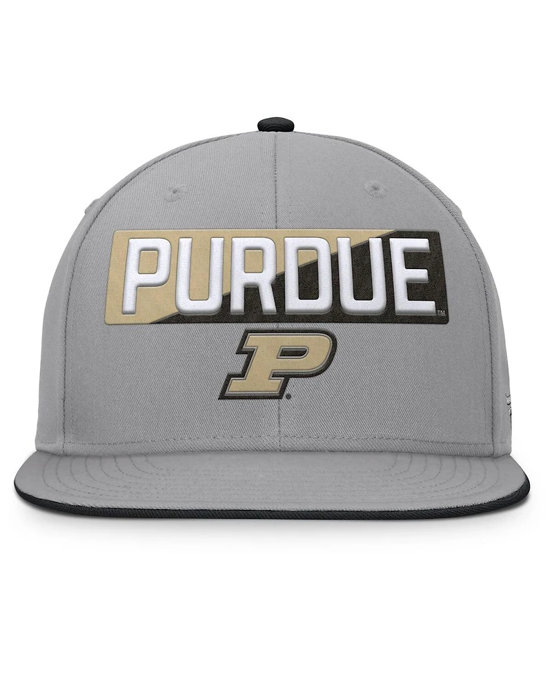 Fanatics Men's Gray Purdue Boilermakers Duo Snapback Hat