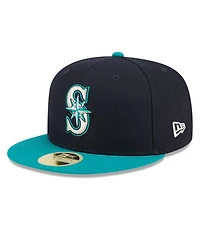 New Era Men's Navy Seattle Mariners Baseball Hall of Fame 59FIFTY Fitted Hat