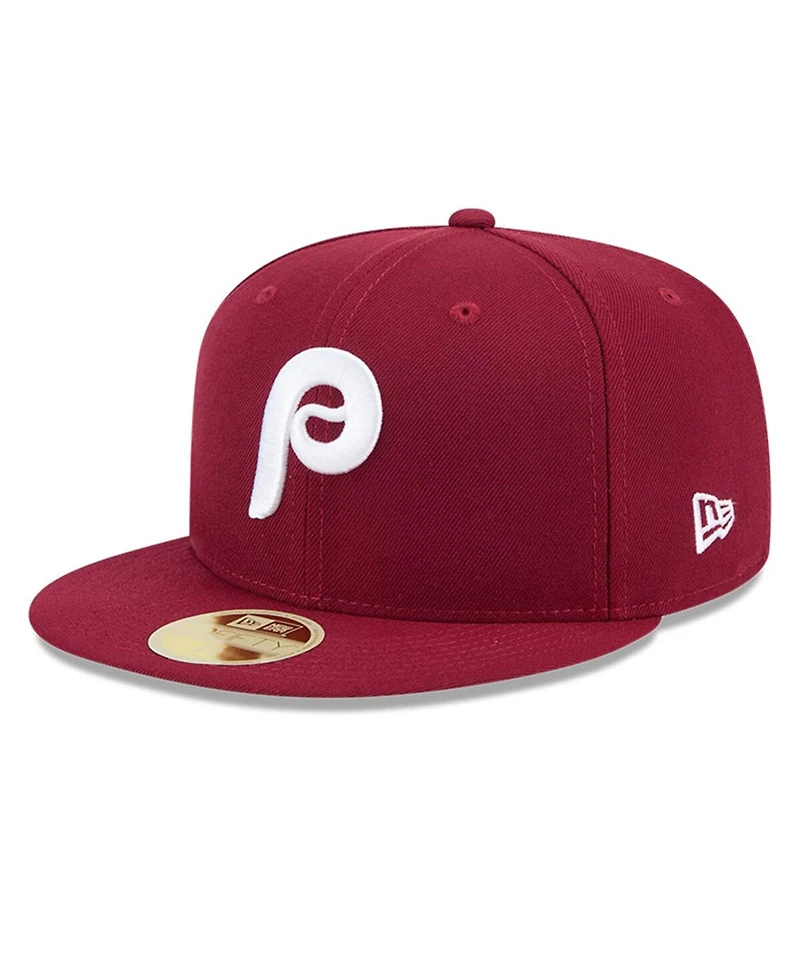 New Era Men's Maroon Philadelphia Phillies Baseball Hall of Fame 59FIFTY Fitted Hat