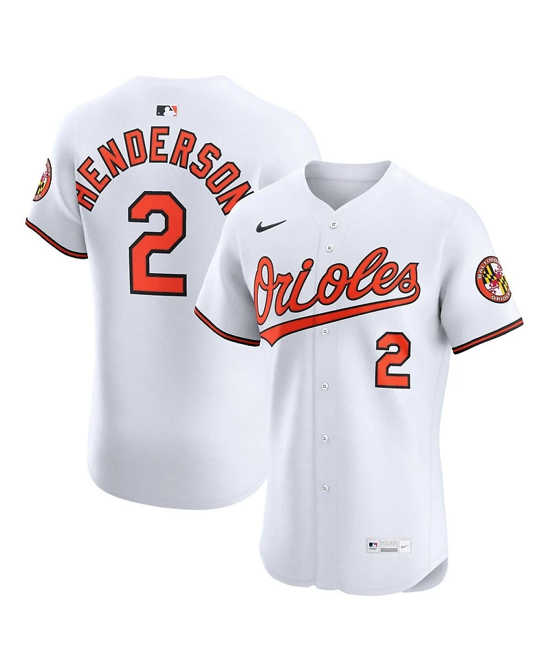 Nike Men's Gunnar Henderson White Baltimore Orioles Home Elite Jersey