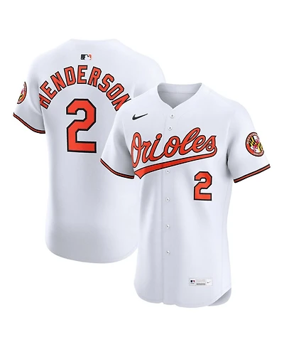 Nike Men's Gunnar Henderson White Baltimore Orioles Home Elite Jersey
