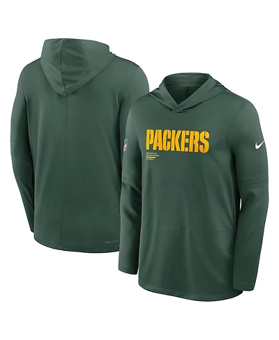 Nike Men's Green Bay Packers Big Tall Sideline Performance Long Sleeve Hoodie T-Shirt