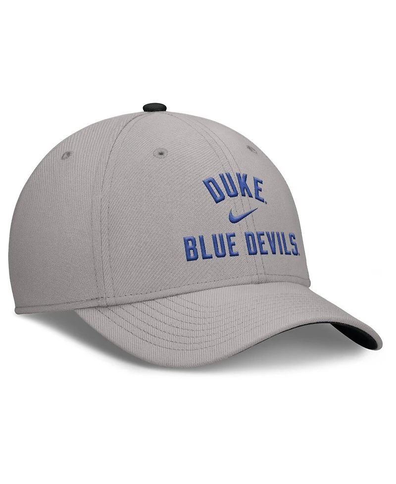 Nike Men's Gray Duke Blue Devils Rise Prep Performance Flex Hat