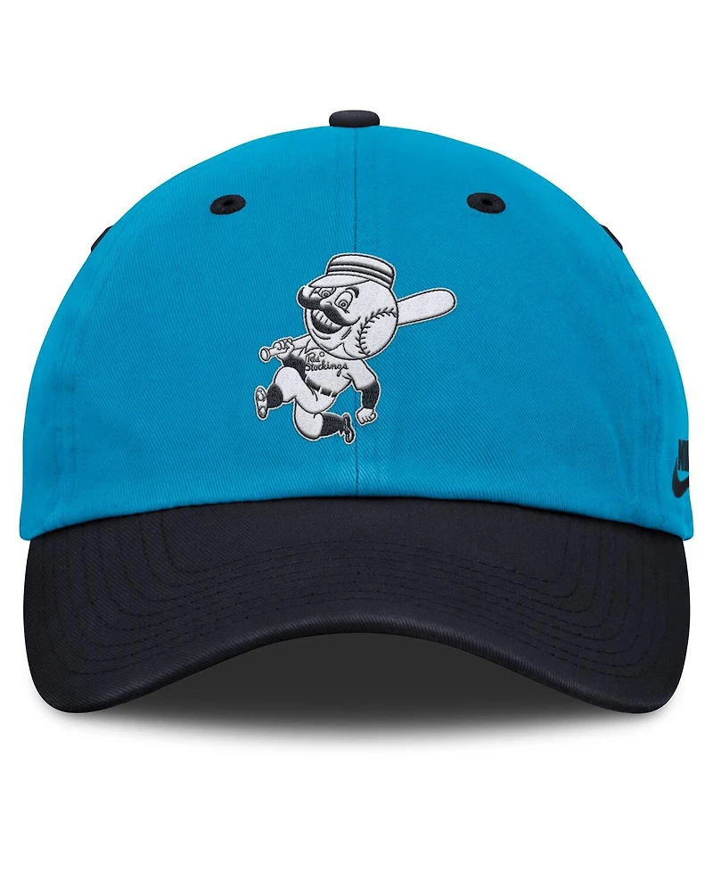 Nike Men's Blue/Navy Cincinnati Reds Neon 90s Club Adjustable Hat