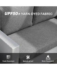 Outsunny 5 Patio Furniture Cushions Outdoor Loveseat