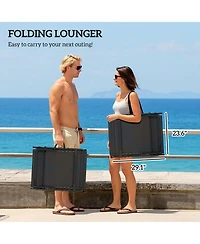 Outsunny Outdoor Lounge Chairs, Reclining Folding Chaise Lounge, /