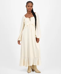 And Now This Women's Ruffle Long-Sleeve Maxi Dress, Macy's Exclusive