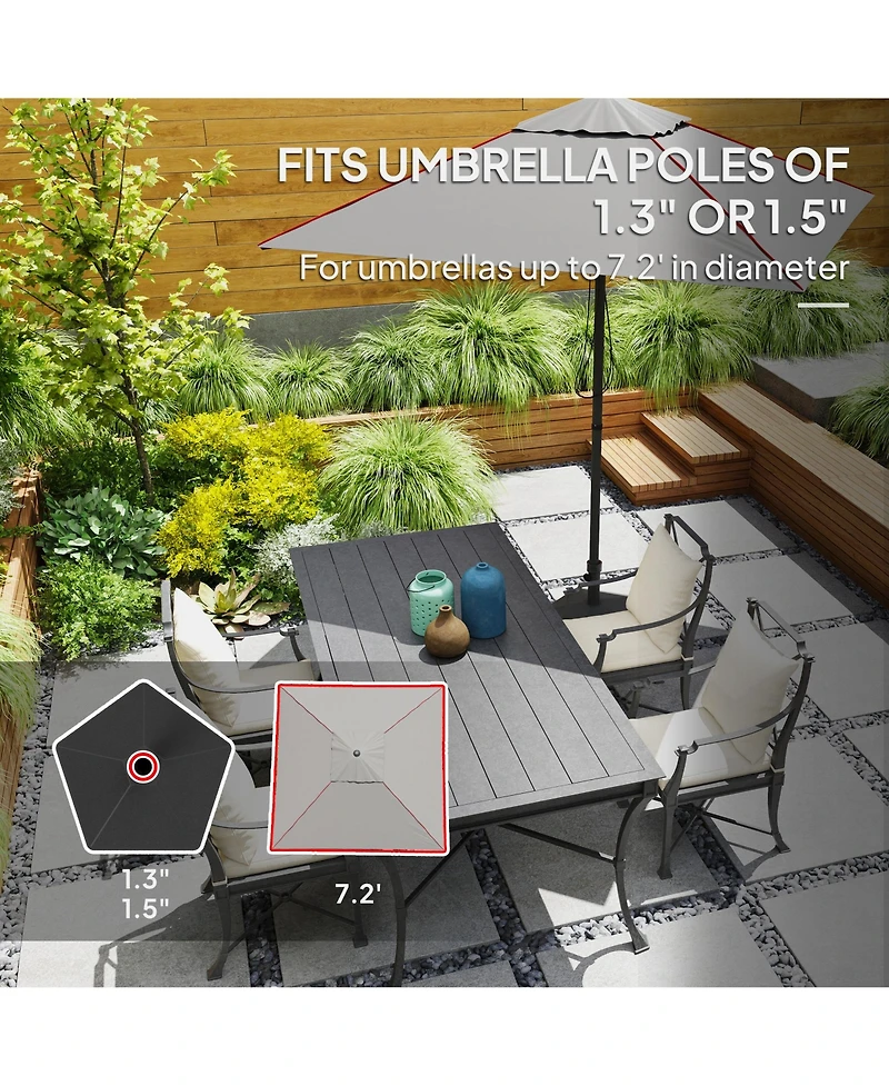 Outsunny Patio Umbrella Base Sd, /Water Filled,