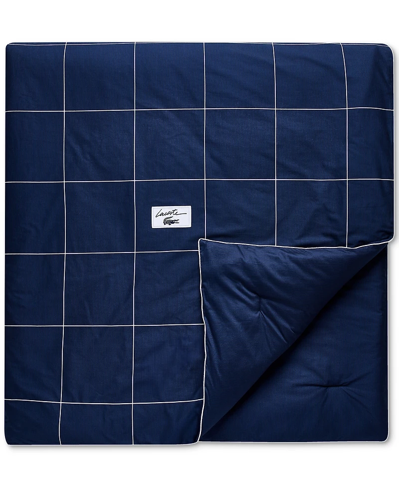 Lacoste Home Tennis Checks Cotton 3-Pc. Comforter Set, King