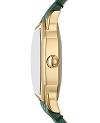 Fossil Women's Harlow Three-Hand Green Croco Leather Watch, 27mm