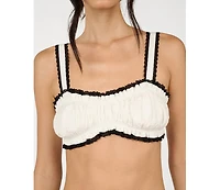 WeWoreWhat Women's Ruched Crop Top