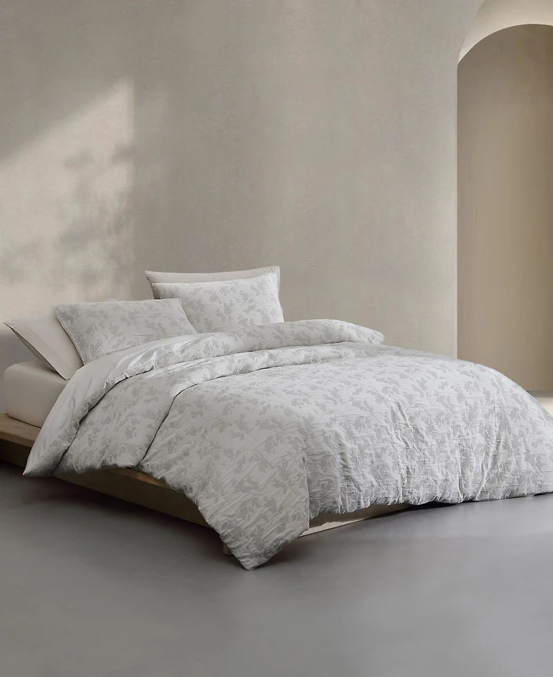 Calvin Klein Cascade Cotton Yarn-Dyed 3-Piece Duvet Cover Set, Queen