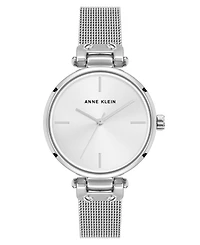 Anne Klein Women's Quartz Silver-Tone Metal Alloy Bracelet Watch Set, 18mm