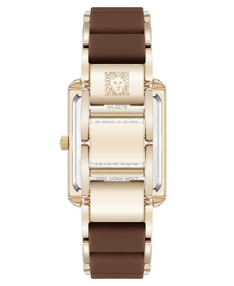 Anne Klein Women's Quartz Casual Gold-Tone Metal Alloy Bracelet Watch, 26mm