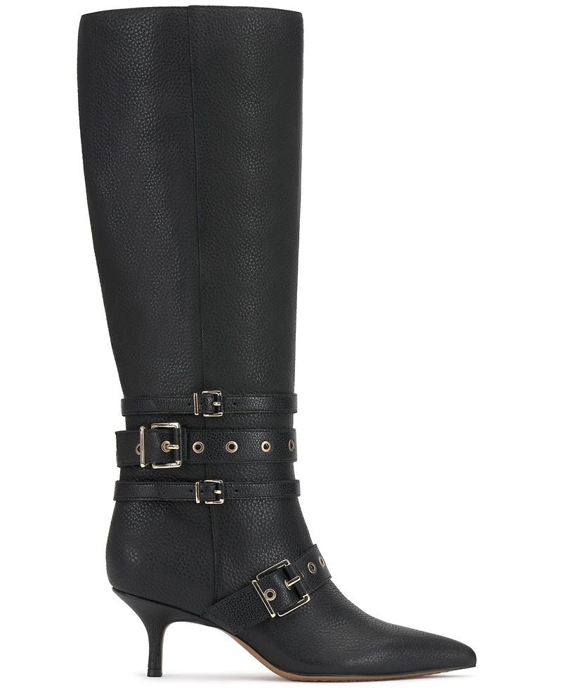 Vince Camuto Women's Tyleen Wide-Calf Knee-High Moto Dress Boots
