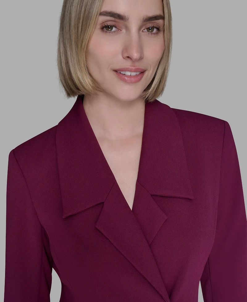 Karl Lagerfeld Paris Women's Chiffon-Hem Blazer Dress