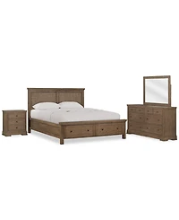 Alverton 3 Pc. California King Cane Storage Set (Bed, Dresser & 3-Drawer Nightstand