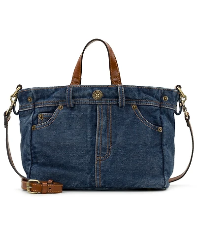 Patricia Nash Varedo Medium Denim Satchel