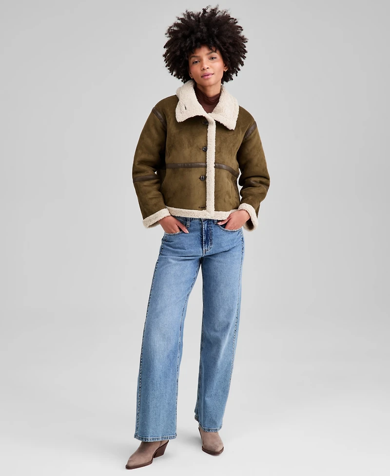 And Now This Women's Faux-Shearling Jacket, Macy's Exclusive