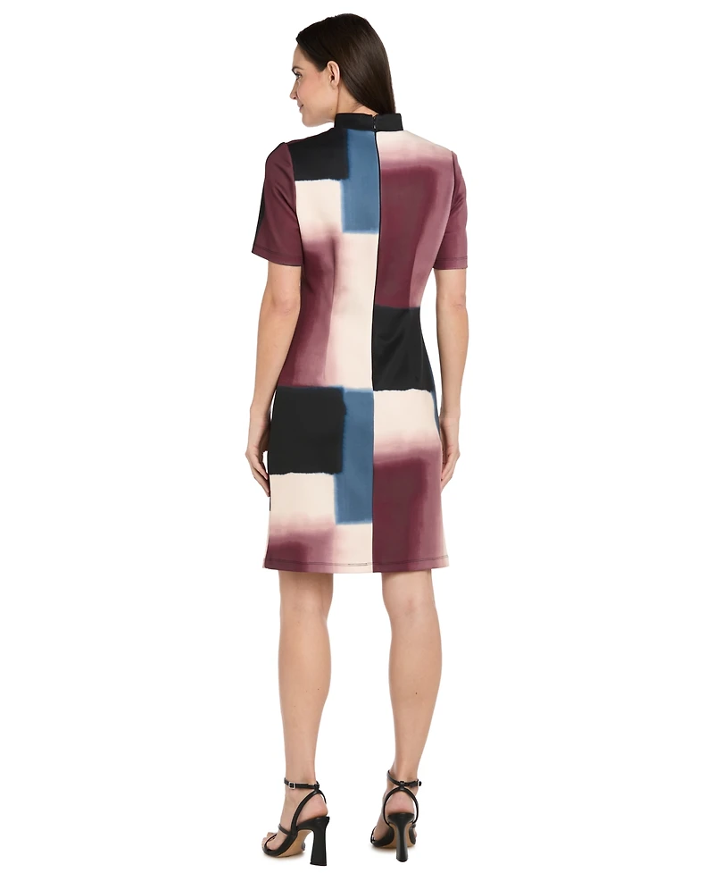 R & M Richards Petite V-Neck Short-Sleeve Dress